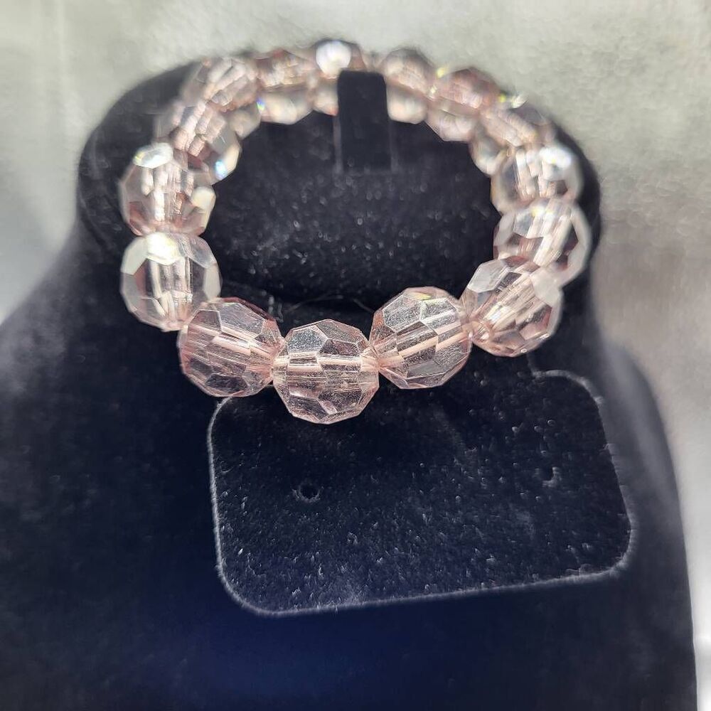Vintage Chunky Faceted Acrylic Bracelet